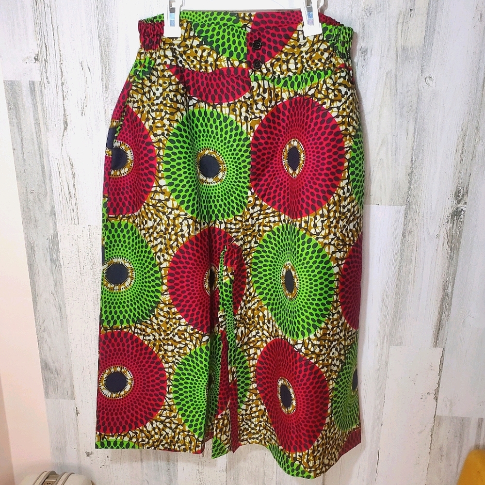 Shenbolen African Ankara Style Wax Cotton Pants